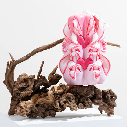 Flutter Carved Flower Candle | Handcrafted Romantic Candle Gift for Her