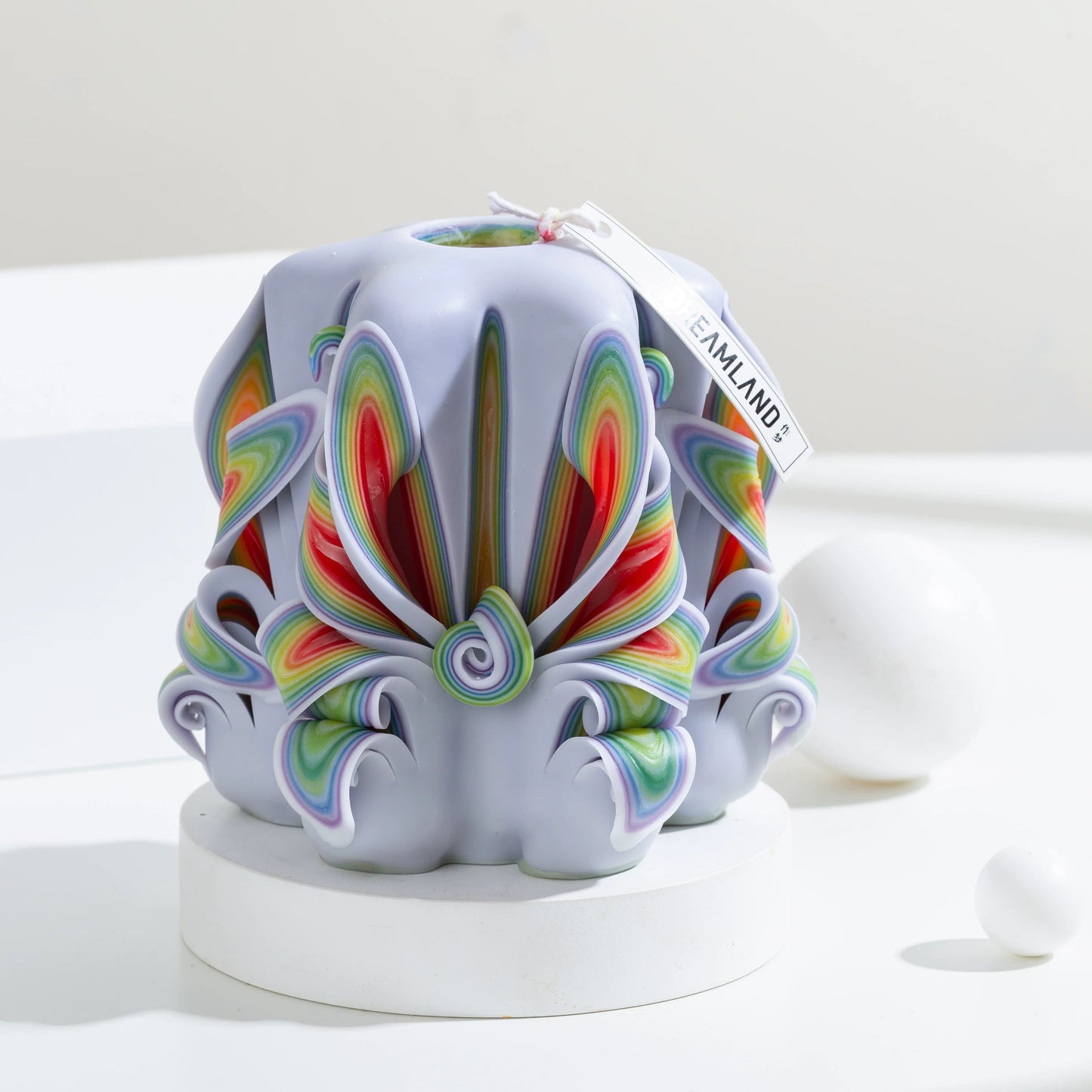 Light Encounter Carved Flower Candle | Luxury Handcrafted Scented Gift