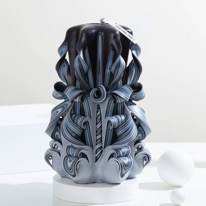 Serene Night Carved Flower Candle | Romantic Handcrafted Scented Candle Gift