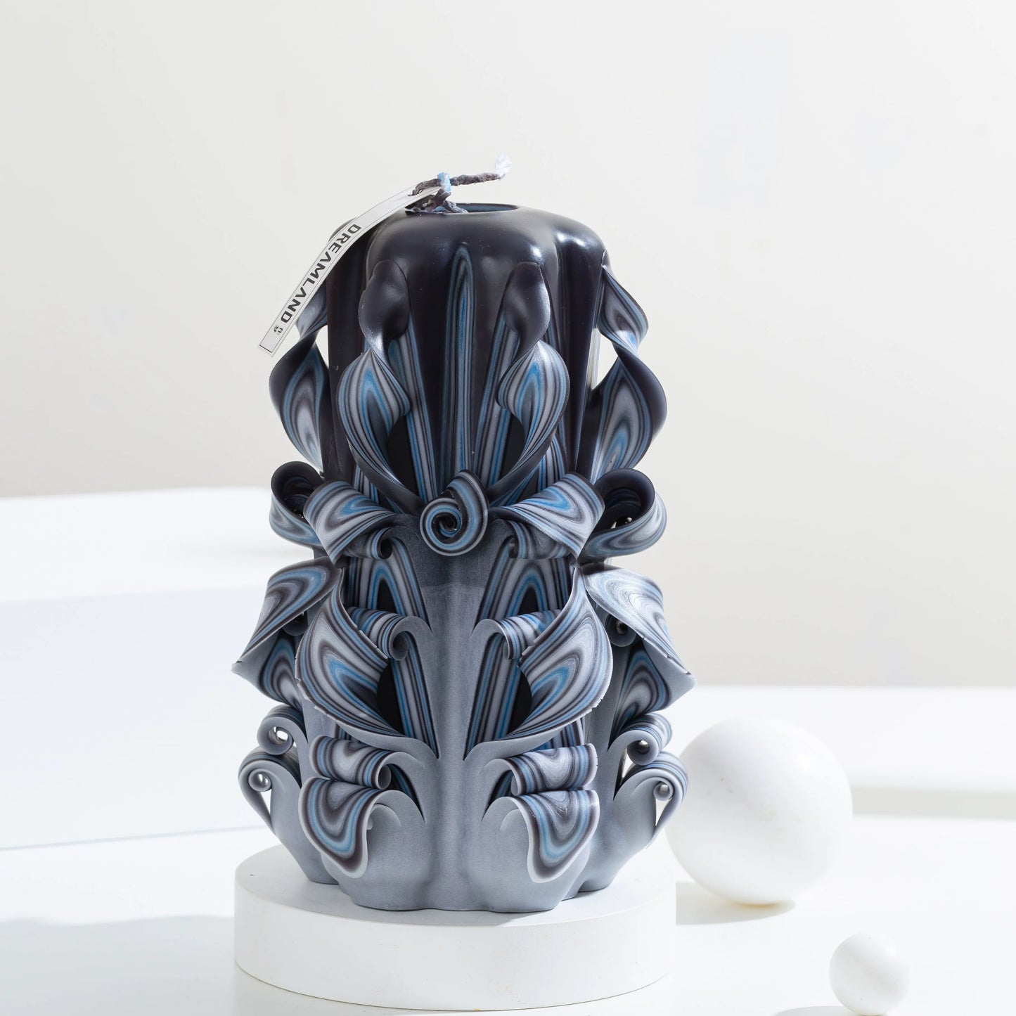 Serene Night Carved Flower Candle | Romantic Handcrafted Scented Candle Gift