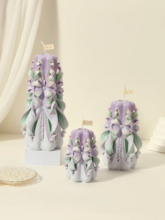 Handcrafted Carved Scented Candle – Birthday & Anniversary Gift, Romantic Home Décor & Aromatherapy