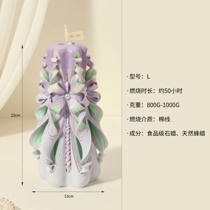 Handcrafted Carved Scented Candle – Birthday & Anniversary Gift, Romantic Home Décor & Aromatherapy