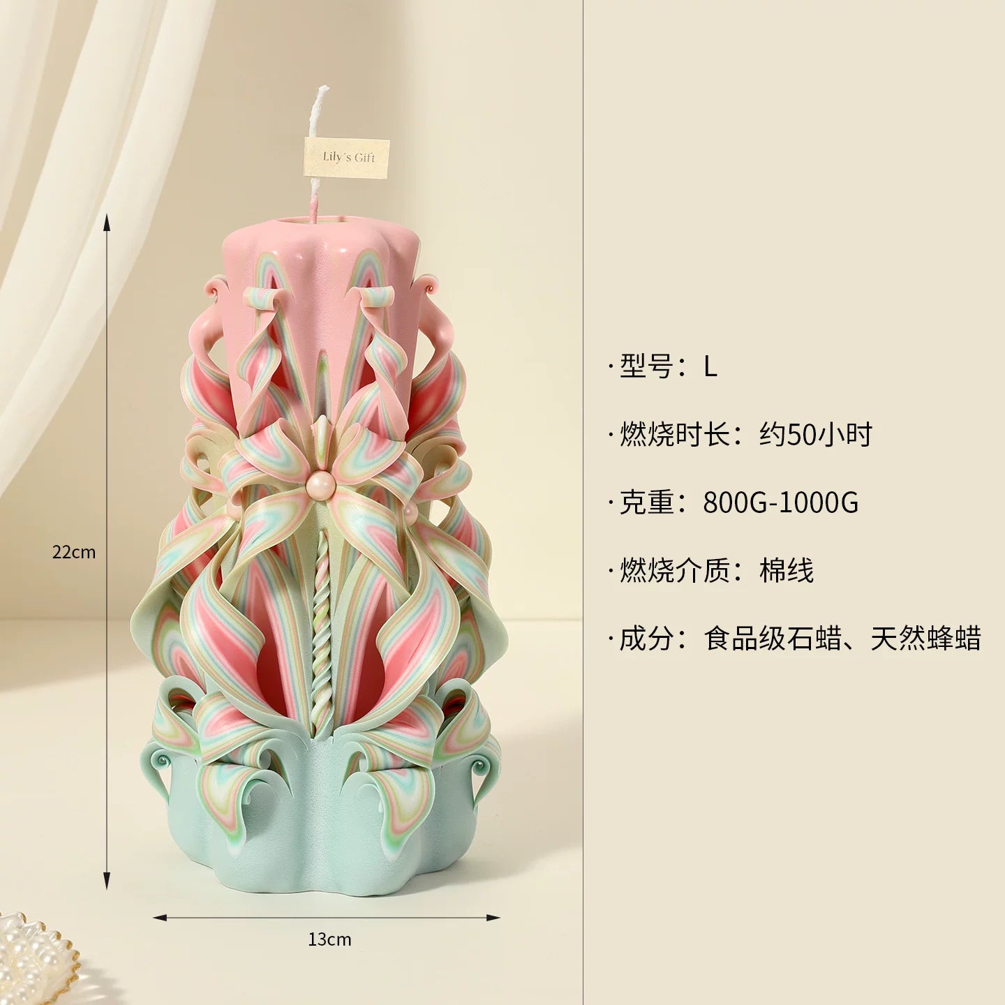 Handcrafted Carved Scented Candle Gift Box – Wedding, Birthday & Home Décor