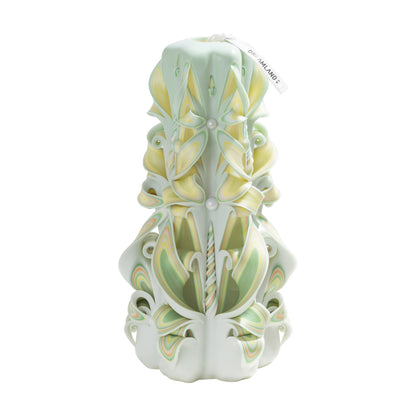 Liuli Crystal Carved Flower Candle | Handcrafted Scented Candle Gift