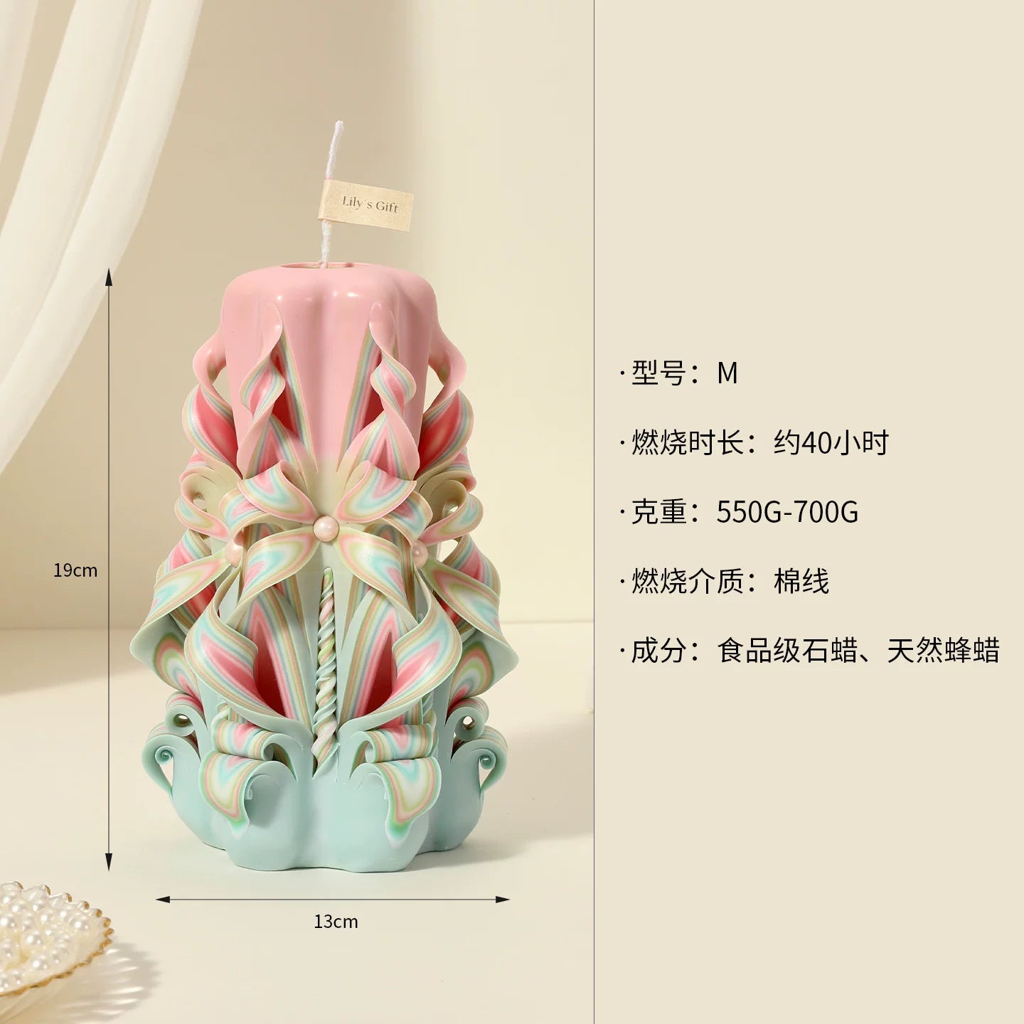 Handcrafted Carved Scented Candle Gift Box – Wedding, Birthday & Home Décor