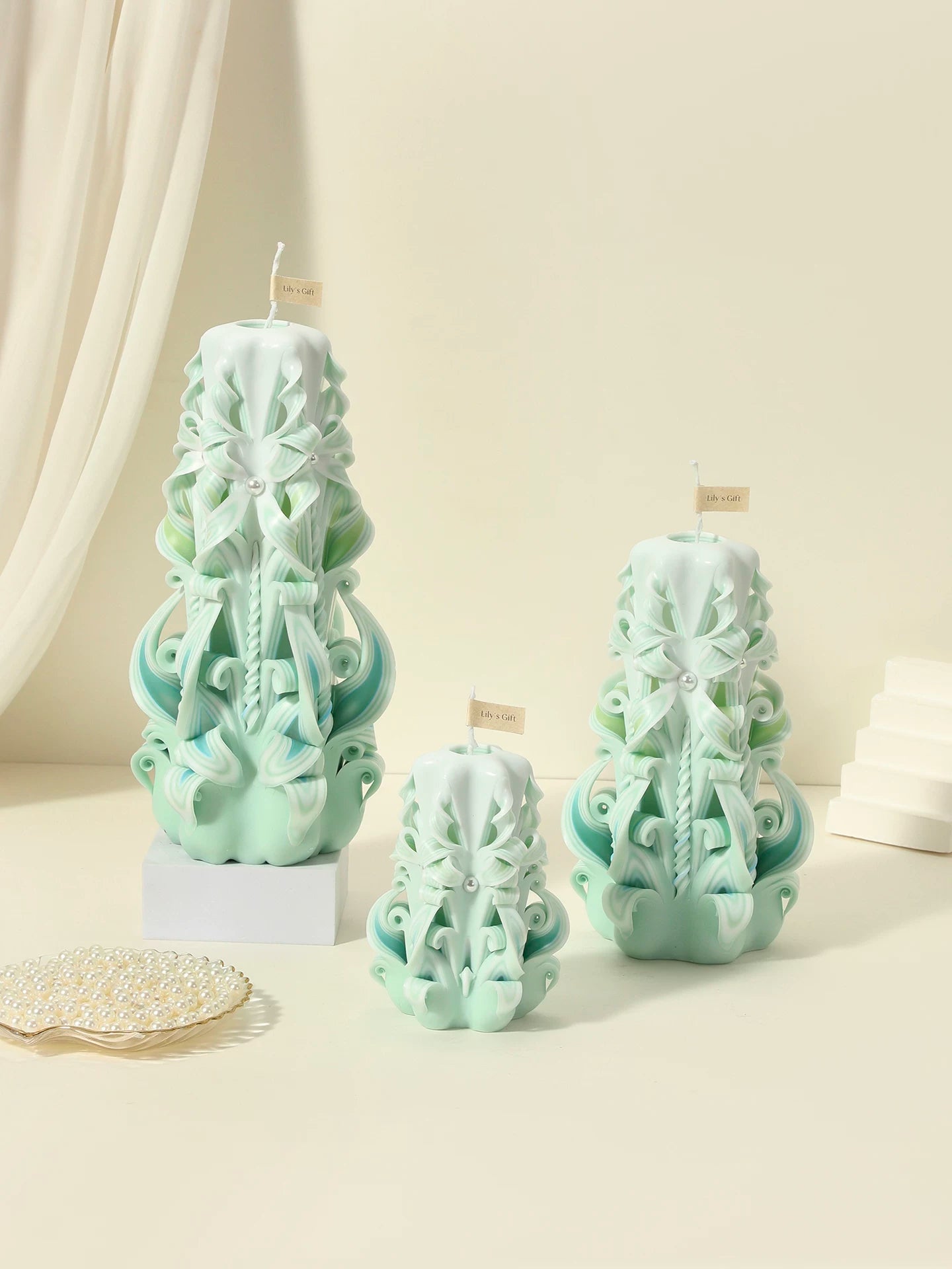 Handcrafted Carved Scented Candle – Wedding, Birthday & Home Ambiance Gift