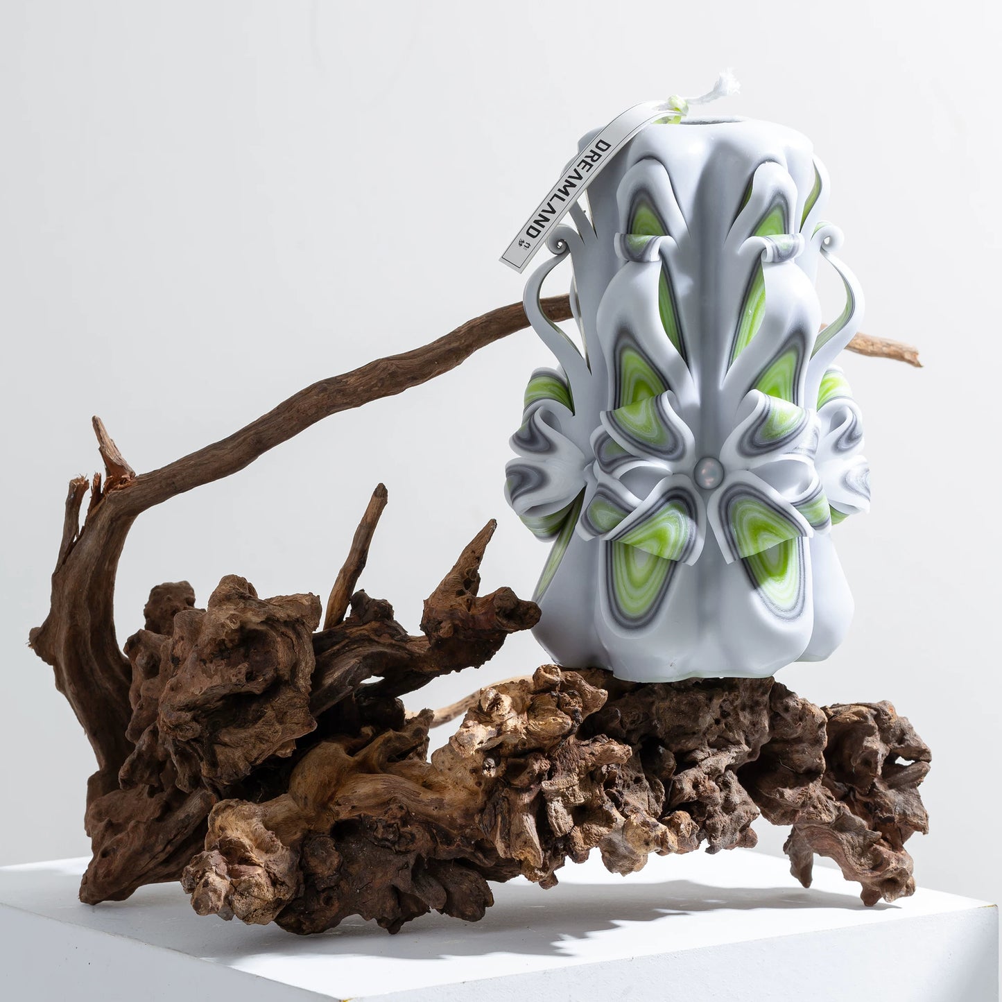 Forest Tide Carved Flower Candle | German-Style Handcrafted Scented Home Décor