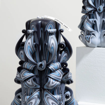 Serene Night Carved Flower Candle | Romantic Handcrafted Scented Candle Gift