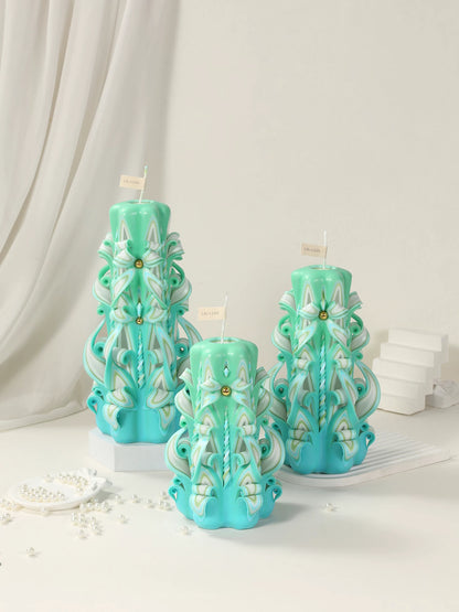Handcrafted Carved Scented Candle – Wedding & Birthday Gift, Aromatherapy Sleep Aid & Decorative Objet