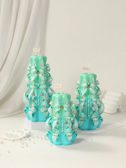 Handcrafted Carved Scented Candle – Wedding & Birthday Gift, Aromatherapy Sleep Aid & Decorative Objet