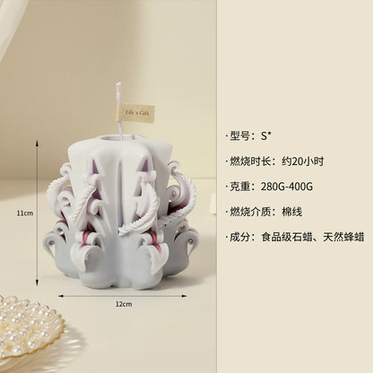 Handcrafted Carved Scented Candle – Wedding & Birthday Gift, Home Fragrance & Ambient Décor