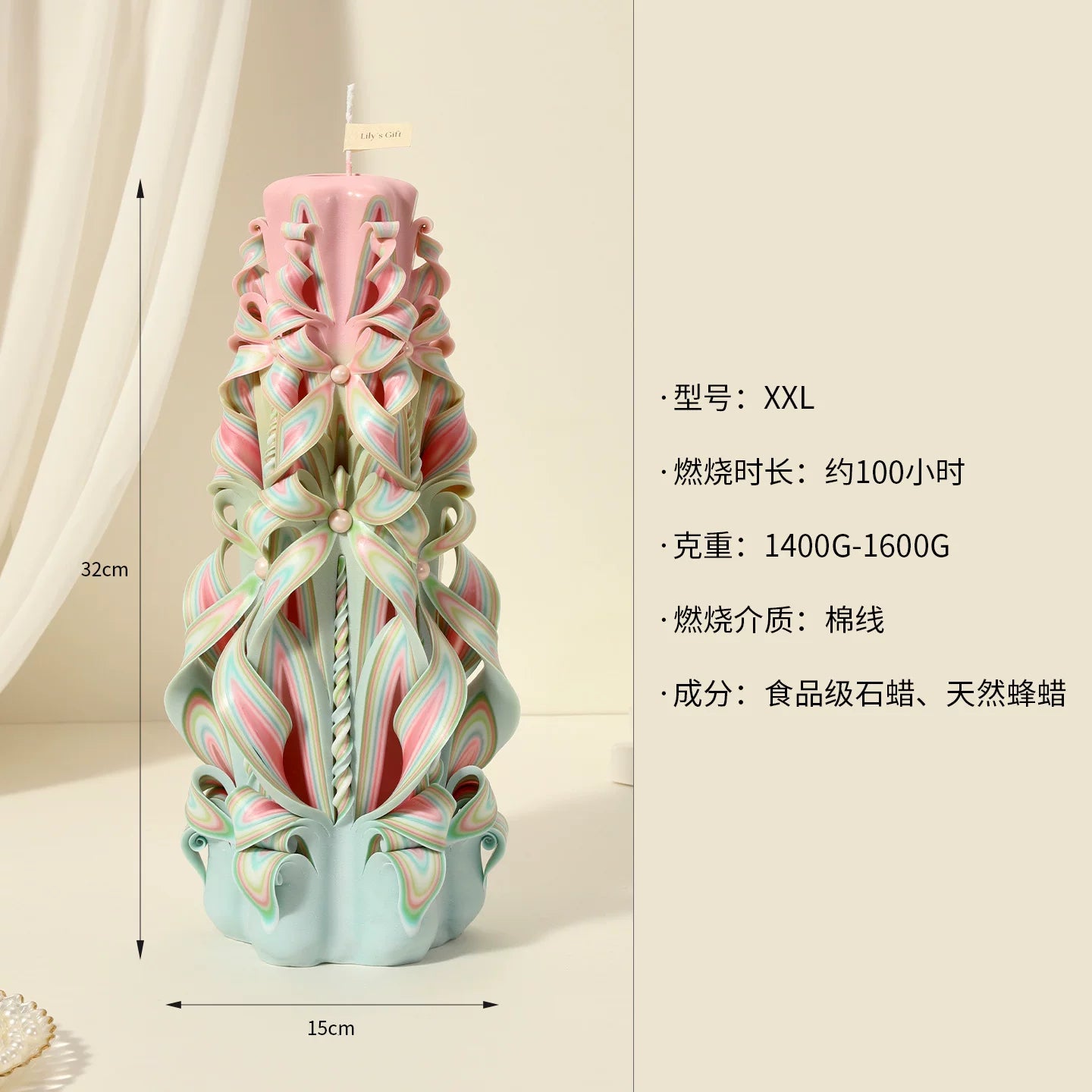 Handcrafted Carved Scented Candle Gift Box – Wedding, Birthday & Home Décor